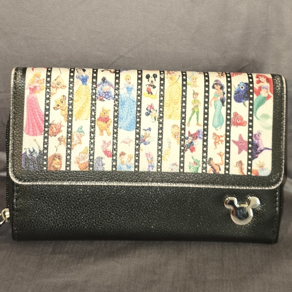 Disney Black and Colorful Character Wallet